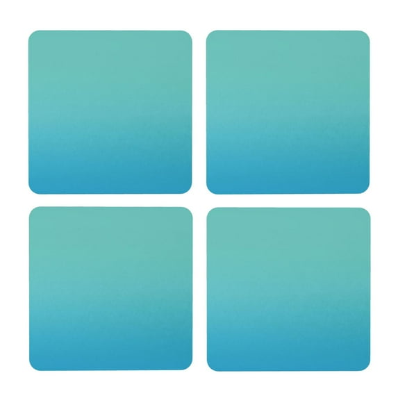Xecao Teal Turquoise for MDF Cork Coaster 4 Pcs,Drink Coasters,Suit for House Warming Gifts New Home ,Coffee Table Decor-Square