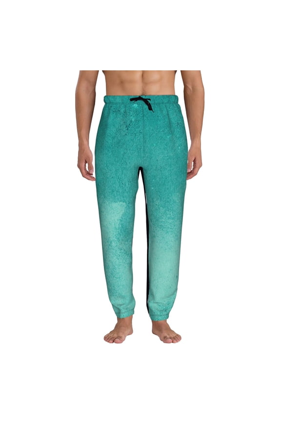 Teal Turquoise1 Print Active Tech Joggers for Men, Mens Sweatpants Lounge Pants with Pockets-XX-Large