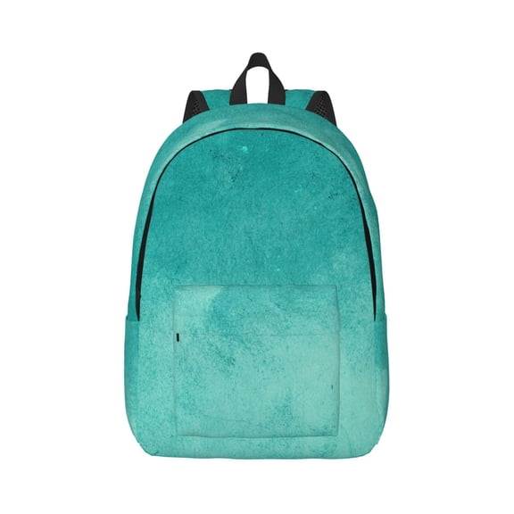 Xecao Teal Turquoise1 for Canvas College Laptop Backpack, Durable Rucksack Travel Notebook Bag School Backpack Book Bag for Men Women