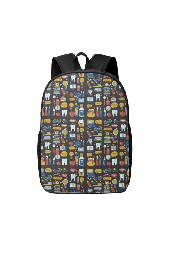 Teeth print Travel Backpack, Large Computer Backpack for Men Women, College School Rucksack Book Bag
