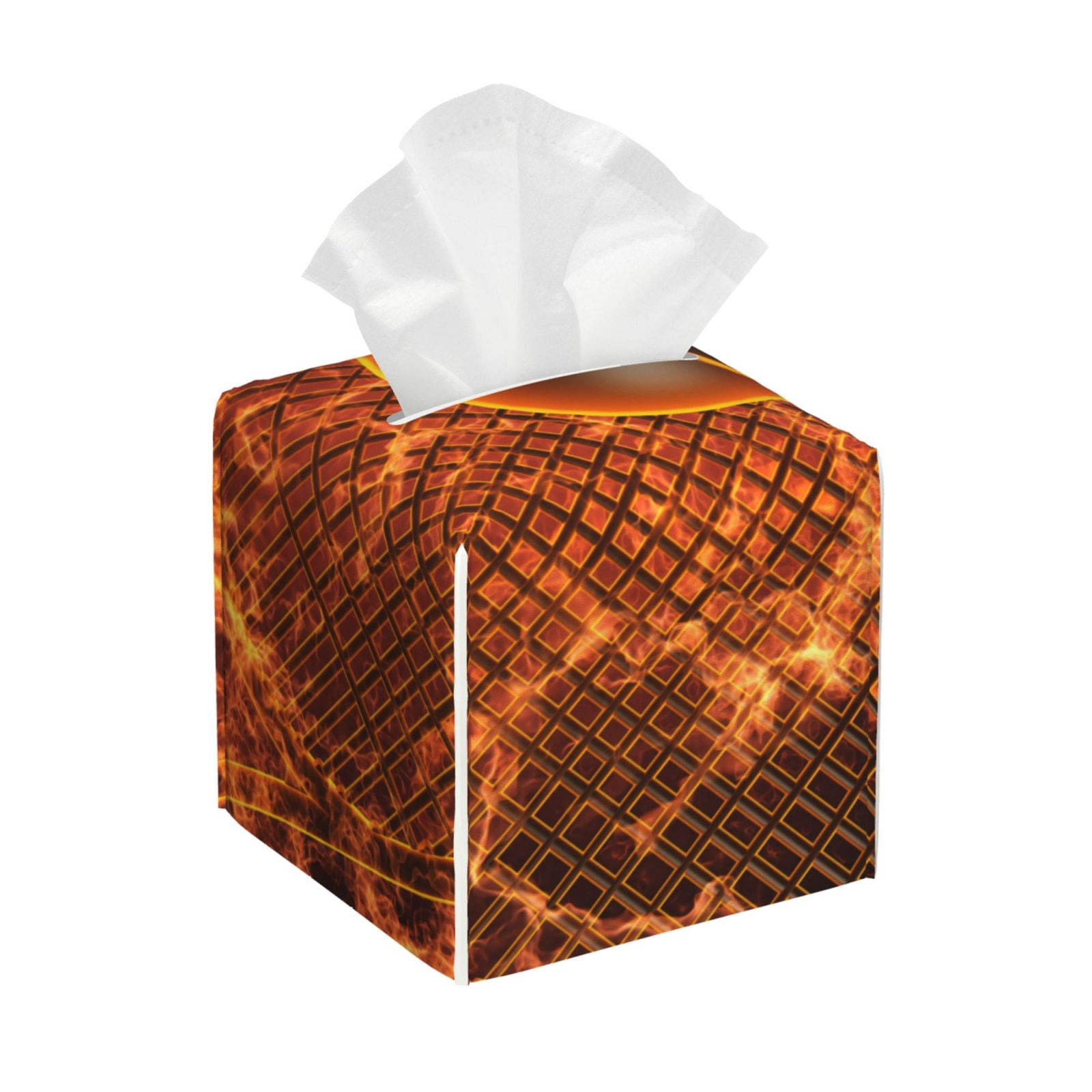 Xecao Tennis Racket In Fire for Tissue Box Cover Holder Square ...