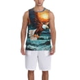 thumbnail image 1 of Xecao Textured Bald Eagle print basketball shirt for both men and women, a unisex basketball jersey perfect for theme parties-X-Large, 1 of 6