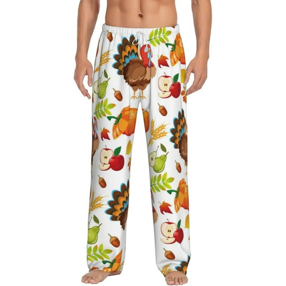Xecao Thanksgiving Turkey Men's Straight Lounge Pajama Pants: The Ultimate in Comfortable Sleepwear