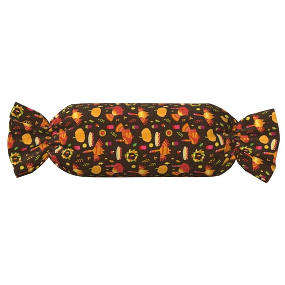 Xecao Thanksgiving Turkey Print+Candy-Inspired Plush Pillow for Men Women Suitable for Beds, Sofas, Game Rooms Drawstring Closure