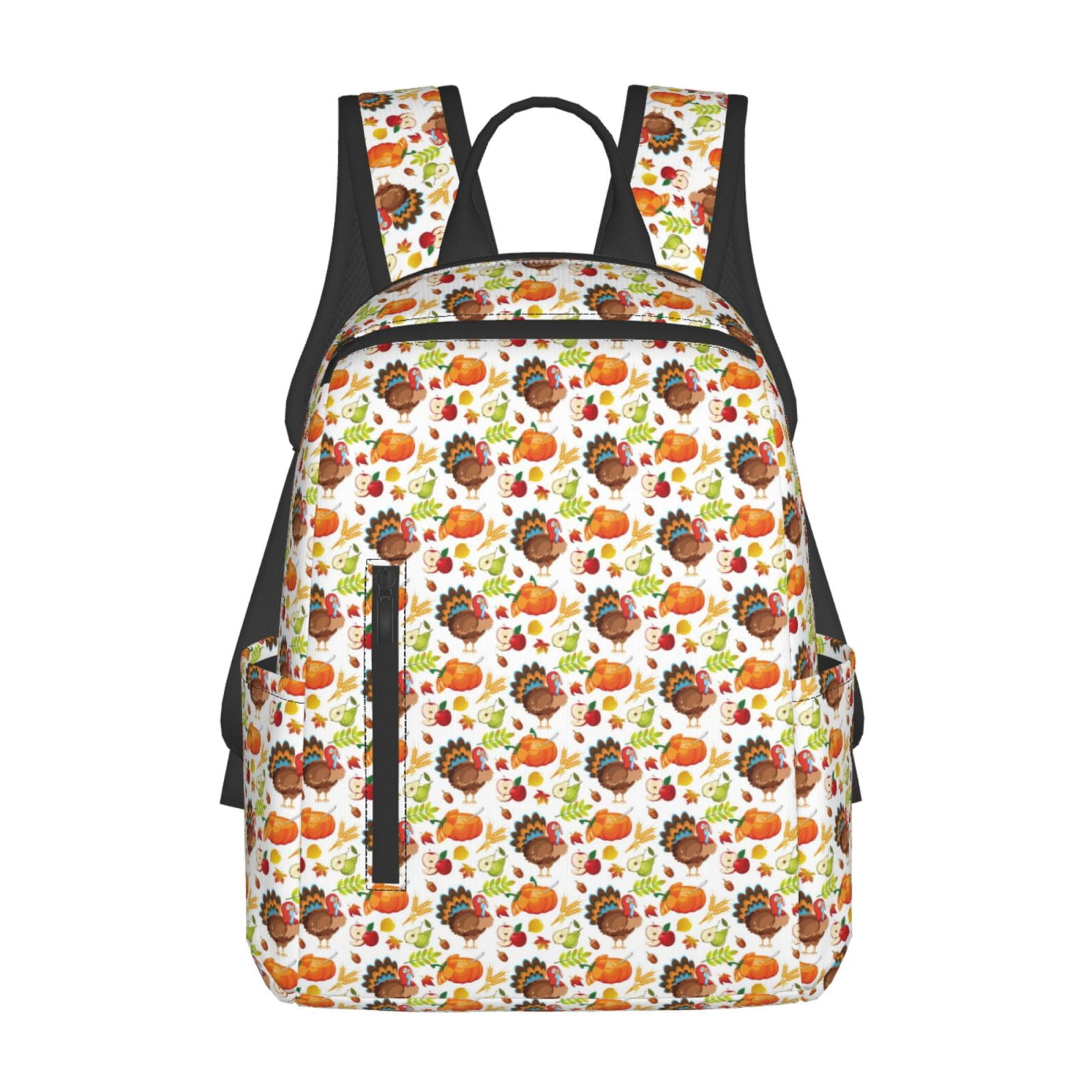 Xecao Holiday Thanksgiving Turkey print Backpack For women men ...