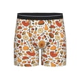 thumbnail image 1 of Xecao Thanksgiving with Food Print Boxer Briefs for Men's Stretch Moisture-Wicking Underwear, Mid-Rise Classics breathable fabric, 1 of 7