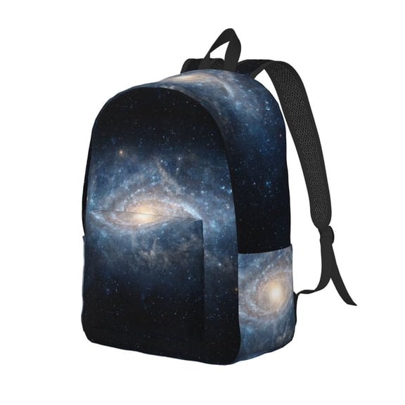 Xecao The Galaxy Canvas College Laptop Backpack, a durable rucksack designed for both men and women, ideal for travel, school, and daily use-Small