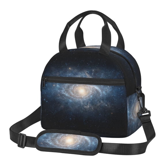 Xecao The Galaxy Print Insulated Lunch Box, Lunch Cags Lunch Bag Featuring An Adjustable Shoulder Strap
