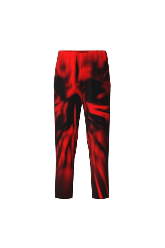 The Red Head Skull Print Teenagers' Pajama Pants Long Sleep Pants Soft Elastic Waist Pajama Bottoms Elastic waist with 2 Pockets 5-16 Years-Large