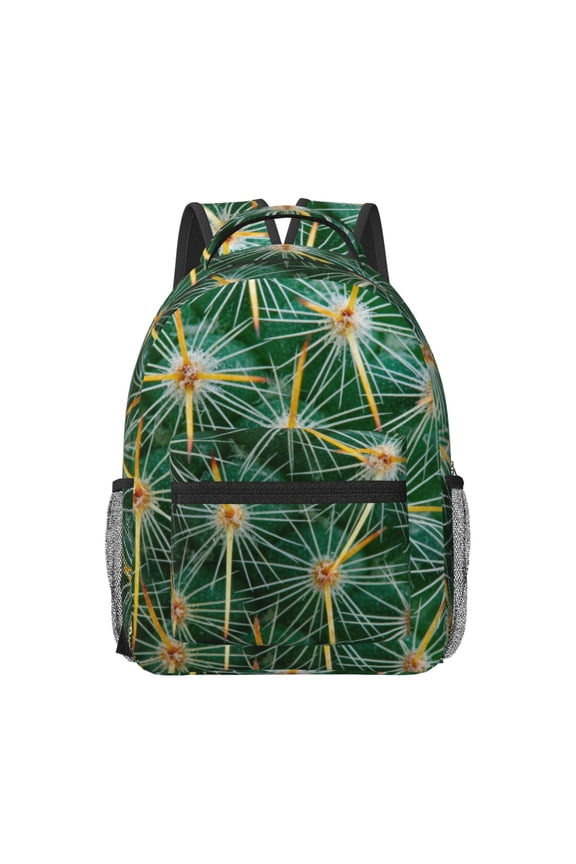 Thorns Of Macro Cactus Print Casual Backpack: A Computer Backpack Ideal for Men and Women, Perfect for College, School, or Daily Travels-One Size