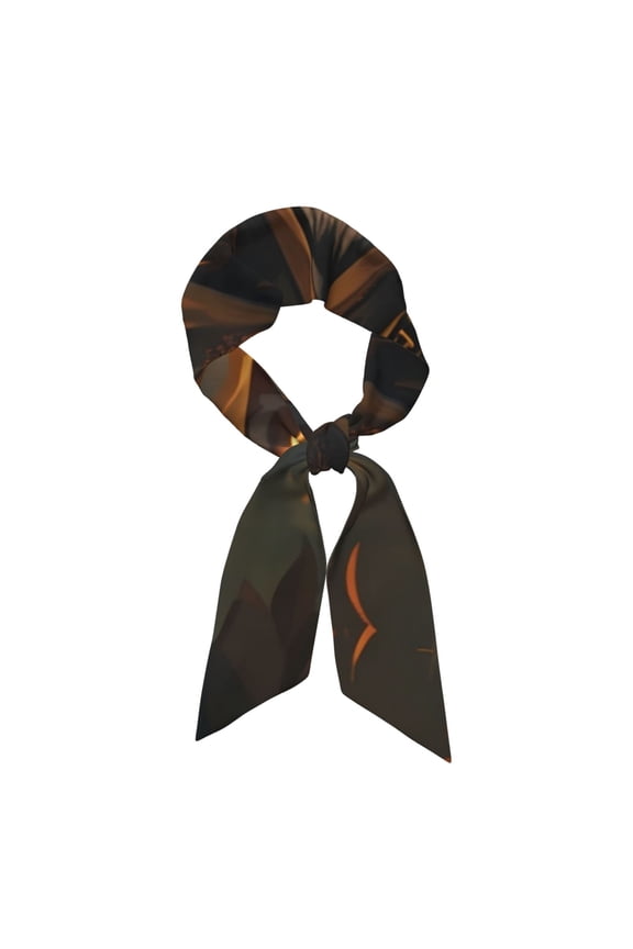 Tiger In The Fallen Leaf Forest Pattern Large Satin Head Scarf - Satin Hair Scarves Silk Bandana Scarf Headscarf Silk Feeling Scarf for Women