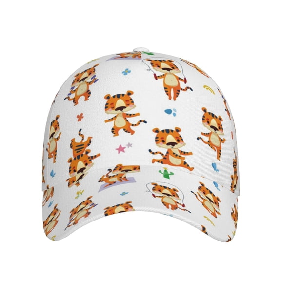 Xecao Tigers go in for Sports for Baseball Cap: Unisex, crafted from classic polyester twill fabric, featuring a soft unconstructed design