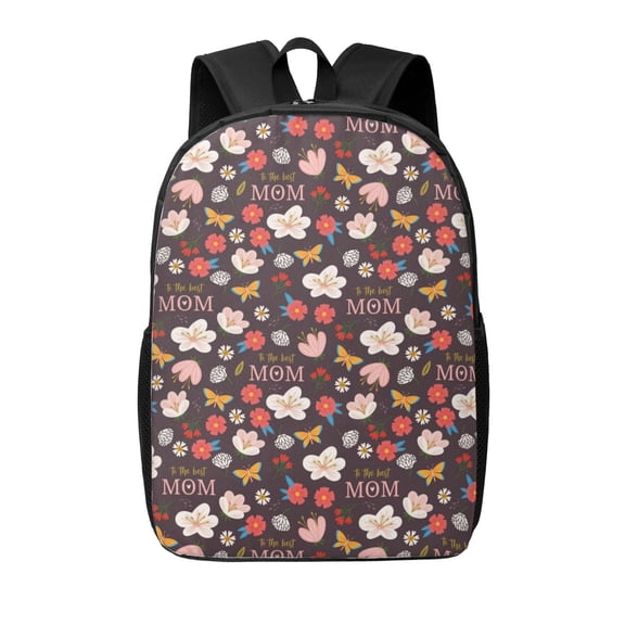 Xecao To The Best Mom print Travel Backpack, Large Computer Backpack for Men Women, College School Rucksack Book Bag