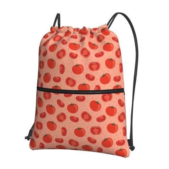 Xecao Tomato for Drawstring Bags,Pull String Backpack Bags,String Bag Sackpack