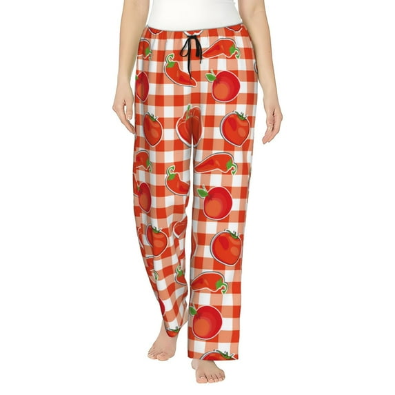 Xecao Tomatoes And Chili Women's Straight Lounge Pajama Pants: The Epitome of Relaxed Sleepwear