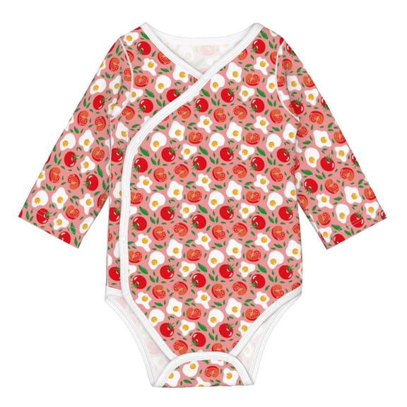 Xecao Tomatoes Print Baby unisex-baby Cotton Long-sleeve Bodysuits-2 Years