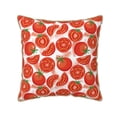thumbnail image 1 of Xecao Tomatoes Print Soft Velvet Decorative Throw Pillow Covers, Square Cushion Cases for Bed, Sofa, Living Room, Car, and Indoor Outdoor Use-18"x18", 1 of 8