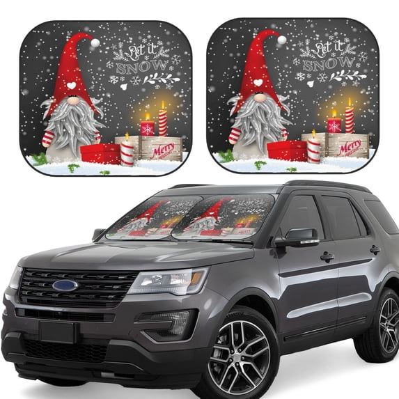 Xecao Traditional Scandinavian Dwarf for Foldable Car Sun Shades (2-Pack) offer sun protection with an easy-fold design for convenient windshield shading.