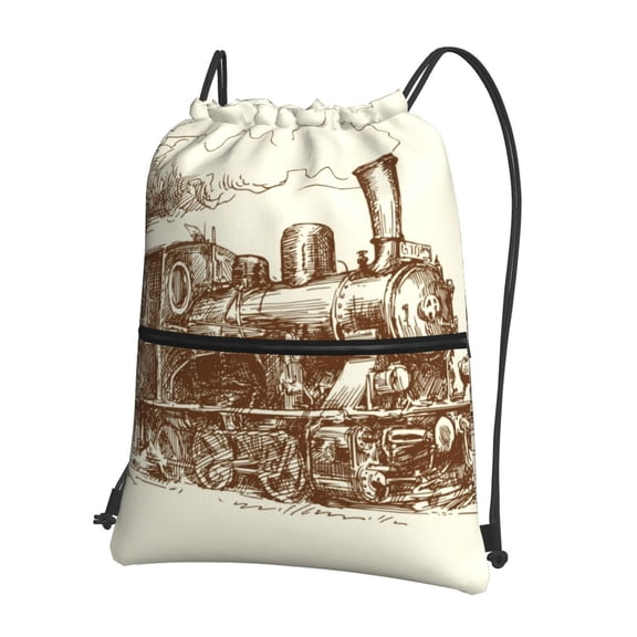 Xecao Train for Drawstring Bags,Pull String Backpack Bags,String Bag Sackpack