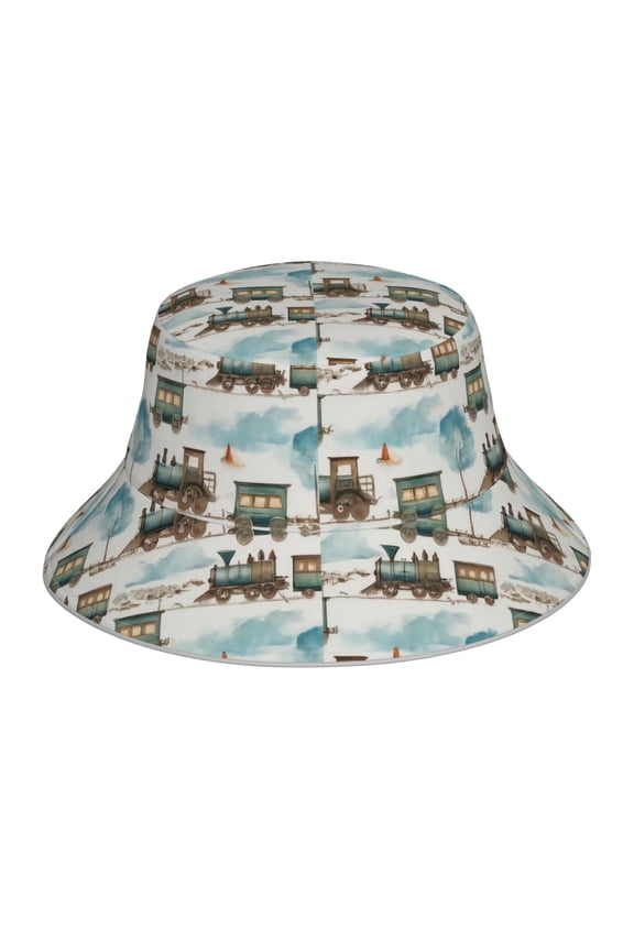 Transport Train Print Men and Women Night Reflective Hat Runner Cap Visor Bucket Hat Boonie Cap