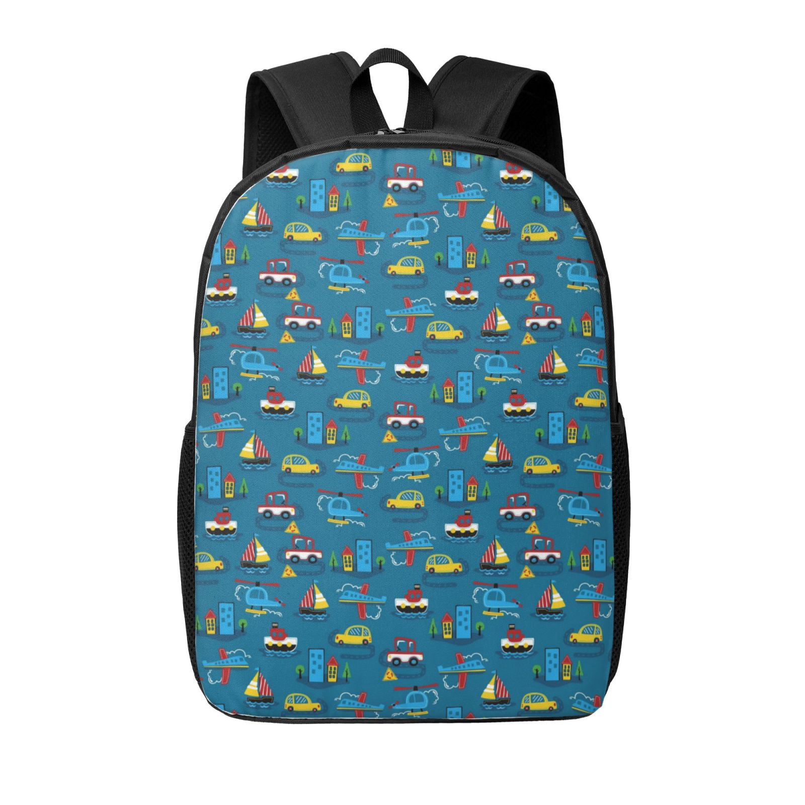 Xecao Transportations with Buildings print Travel Backpack, Large ...