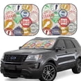 thumbnail image 1 of Xecao Travel Stamp for Foldable Car Sun Shades (2-Pack) offer sun protection with an easy-fold design for convenient windshield shading., 1 of 7