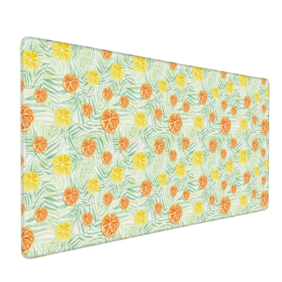 Xecao Tree Palms Lemon Print Large Mouse Pad, 16x35.5in Mousepad, Professional Non-Slip Rubber Base Big Mouse Pad, Mouse Pad for Gaming & Office Full Desk Mouse Pad