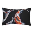 thumbnail image 1 of Xecao Tricolor Koi Fish Trio for Decorative Throw Pillow Case for Couch,Sofa or Bed Set,Pillow Cover for Sofa Home Decor Ideal Gift(Pillow core not included)-16"x24", 1 of 6