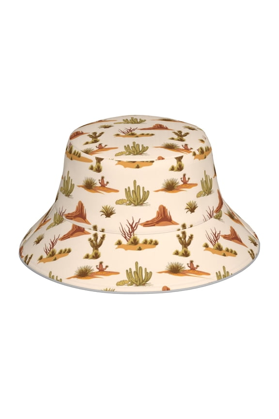 Tropical Desert Print Men and Women Night Reflective Hat Runner Cap Visor Bucket Hat Boonie Cap