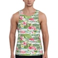 thumbnail image 1 of Xecao Tropical Flamingo Men's Tank Top Workout Quick Dry Sleeveless Gym Jogging Muscle Shirts Summer Swim Beach Tops, 1 of 9