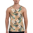 thumbnail image 1 of Xecao Tropical Leaves Flower Men's Tank Top Workout Quick Dry Sleeveless Gym Jogging Muscle Shirts Summer Swim Beach Tops, 1 of 9