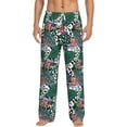 thumbnail image 1 of Xecao Tropical Leaves Men's Straight Lounge Pajama Pants: The Ultimate in Comfortable Sleepwear, 1 of 9