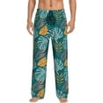 thumbnail image 1 of Xecao Tropical Leaves Men's Straight Lounge Pajama Pants: The Ultimate in Comfortable Sleepwear, 1 of 9