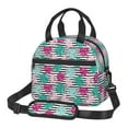 thumbnail image 1 of Xecao Tropical Leaves Print Insulated Lunch Box, Lunch Cags Lunch Bag Featuring An Adjustable Shoulder Strap, 1 of 5