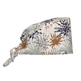 thumbnail image 1 of Xecao Tropical Leaves Print Men Women Adjustable Working Cap with Button Unisex Hats Sweatband, 1 of 7