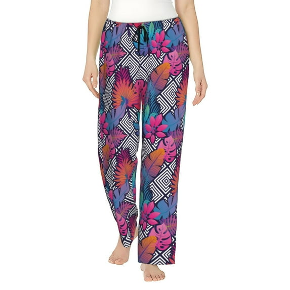 Xecao Tropical Leaves Women's Straight Lounge Pajama Pants: The Epitome of Relaxed Sleepwear