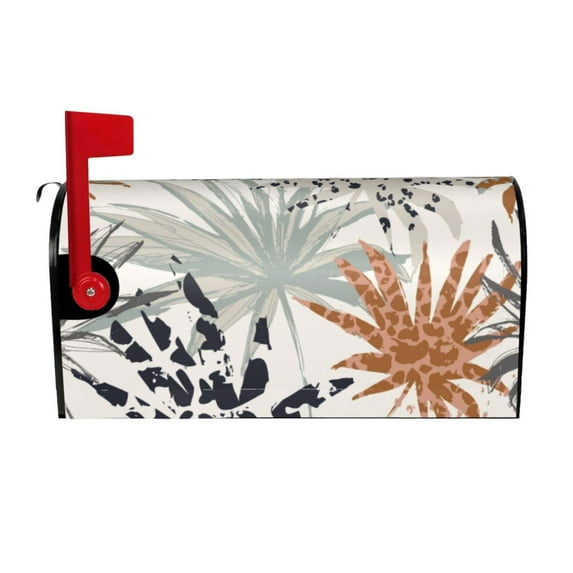 Xecao Tropical Leaves for Mailbox Cover with Magnetic Strips, Waterproof and Sunscreen, Adds a Decorative Touch to Your Garden Yard.