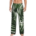 thumbnail image 1 of Xecao Tropical Palm Leaves1 Men's Straight Lounge Pajama Pants: The Ultimate in Comfortable Sleepwear, 1 of 9