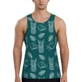 thumbnail image 1 of Xecao Tropical Pineapple Men's Tank Top Workout Quick Dry Sleeveless Gym Jogging Muscle Shirts Summer Swim Beach Tops, 1 of 9