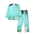 thumbnail image 1 of Xecao Tropical Pineapple Print Pajamas Set Mens Pajamas Long Sleeve Loungewear Two-Piece Sleepwear Button-Down Pjs Set,2PJS-XX-Large, 1 of 7