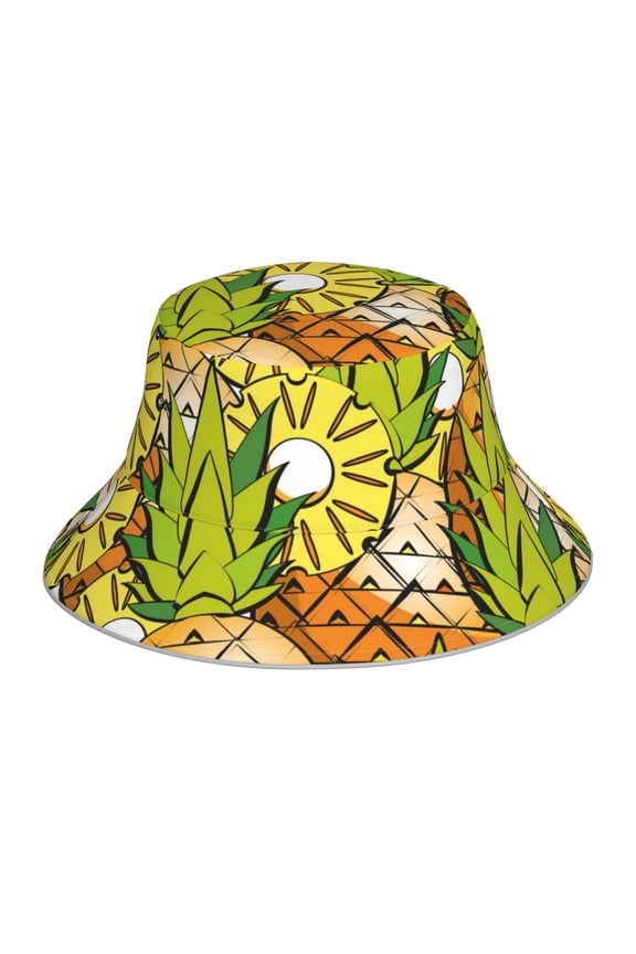 Tropical Summer Fruit Print Men and Women Night Reflective Hat Runner Cap Visor Bucket Hat Boonie Cap