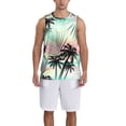 thumbnail image 1 of Xecao Tropical Summer Palm print basketball shirt for both men and women, a unisex basketball jersey perfect for theme parties-XX-Large, 1 of 6