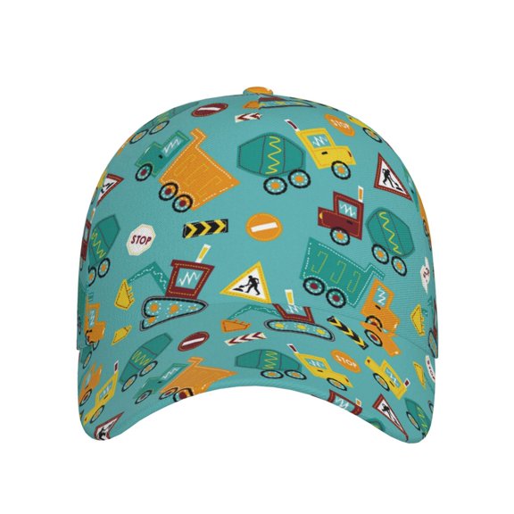 Xecao Trucks And Excavators for Baseball Cap: Unisex, crafted from classic polyester twill fabric, featuring a soft unconstructed design