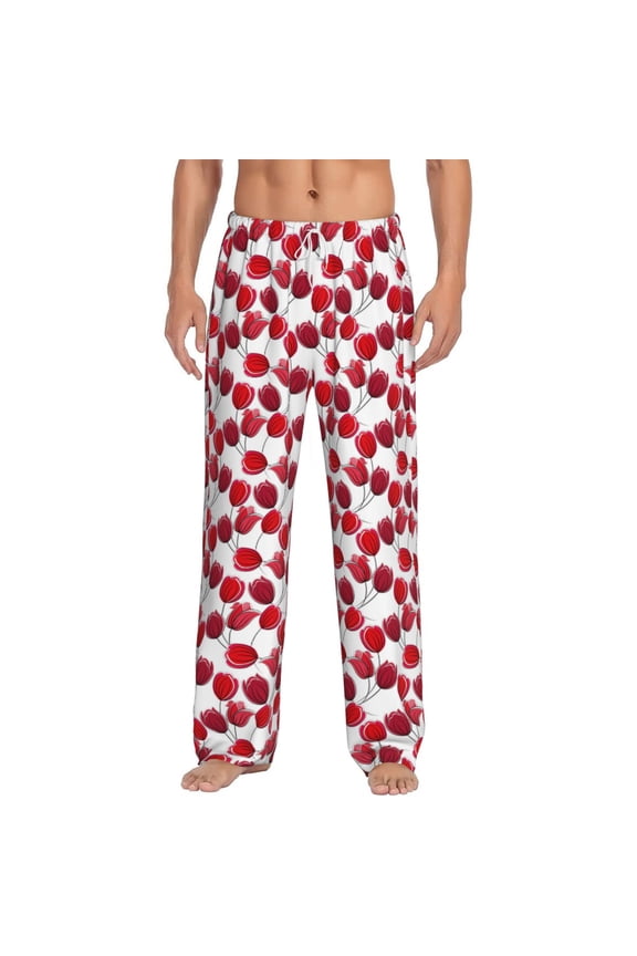 Tulips Flowers Men's Straight Lounge Pajama Pants: The Ultimate in Comfortable Sleepwear