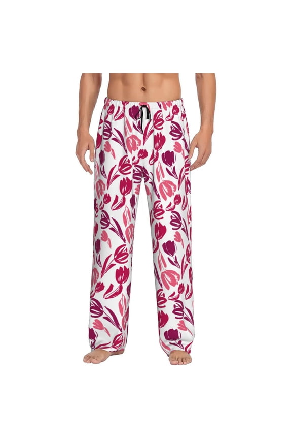 Tulips Flowers Men's Straight Lounge Pajama Pants: The Ultimate in Comfortable Sleepwear