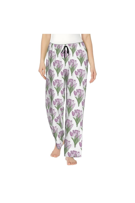 Tulips Flowers Women's Straight Lounge Pajama Pants: The Epitome of Relaxed Sleepwear