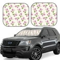 thumbnail image 1 of Xecao Tulips Flowers for Foldable Car Sun Shades (2-Pack) offer sun protection with an easy-fold design for convenient windshield shading., 1 of 7