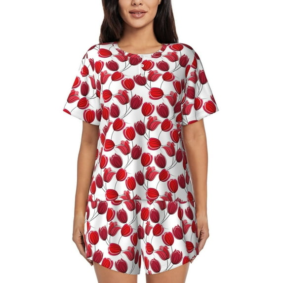 Xecao Tulips Flowers print Swimsuit for women, Summer-ready, sporty style.Quick-dry fabric. Many sizes & colors.
