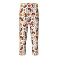 thumbnail image 1 of Xecao Turkey And Thanksgiving2 Print Teenagers' Pajama Pants Long Sleep Pants Soft Elastic Waist Pajama Bottoms Elastic waist with 2 Pockets 5-16 Years-Medium, 1 of 6