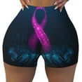 thumbnail image 1 of Xecao Two Human Hands are Holds Ribbon Awareness Print Workout Shorts for Women Soft Smooth Gym Yoga Scrunch Active Tennis Workout Running Shorts, 1 of 9